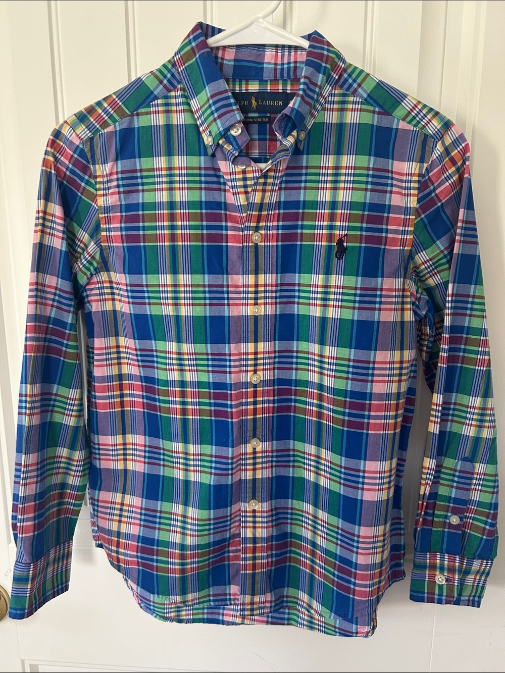 Polo by Ralph Lauren Blue Green Multicolor Plaid Button-Down Shirt